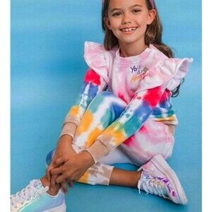 Lola and The Boys Girls YOU ARE AMAZING Tie Dye Jogger Set size 14 NEW No tags
